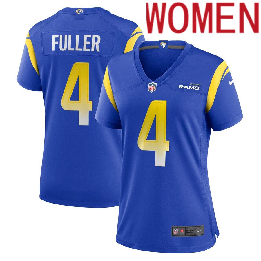 Women Los Angeles Rams 4 Jordan Fuller Nike Royal Game Player NFL Jersey